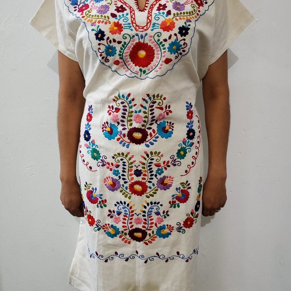 Off white Mexican Artisanal Dress